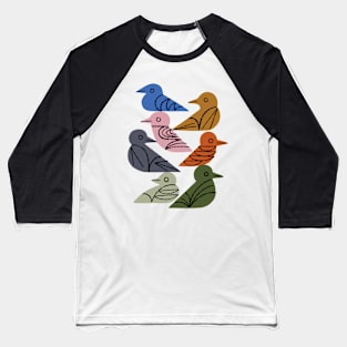 Painted Birds Baseball T-Shirt